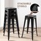 30 Inch Bar Stools Set of 4 with Square Seat and Handling Hole